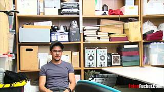 interracial felon gets exploited with bareback blowjob in public!