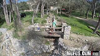 Jaclyn Taylor fucking hard at the fishing hole with drone hunter!