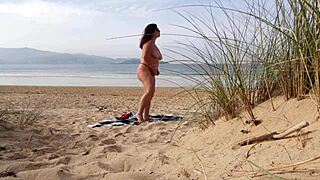 I Filmed a Curvy Milf Changing Clothes at the Beach