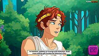 Cupid bangs horny Greek whores in wild cartoon action.