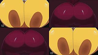 foxy ass and chica boobs in wild anime action