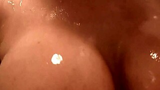 Hey guys, watch Nikki Benz soap up her amazing tits in sexy lingerie