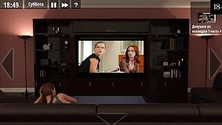 Titty Fuck And Muff Diving With Sexy Mother-In-Law In Girl House Gameplay!