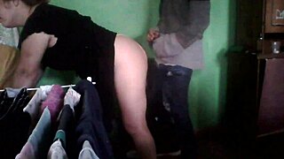 Latina Milf Couple Fucks Intensely in Kitchen by Heater