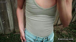 Petite Big Ass Spinner FUCKS HUGE DICK in Public