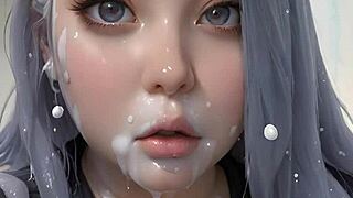 ever seen 100 ai facials in anime hentai blowbang style?