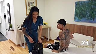 Yo, physiotherapist Salome Gil just took my cum in her mouth after a wild ride