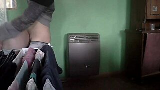 Latina Milf Couple Fucks Intensely in Kitchen by Heater