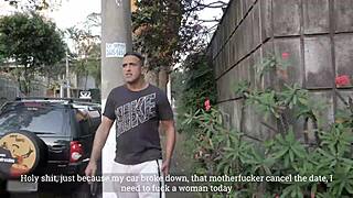 petite latina teen leticia ferola hooks up for 50 reais, gets rough on the street.