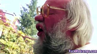 horny hairy grandpa banging hot teen girl hard