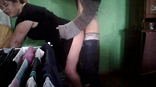 Latina Milf Couple Fucks Intensely in Kitchen by Heater