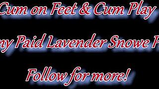 Pale Latina Goddess Lotions Feet for Worship and Huge Cumshot