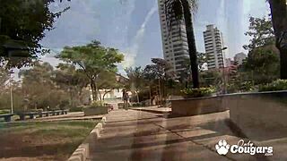 Chunky Brazilian MILF's Booty Smashed