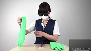 handjob with latex gloves feels amazing