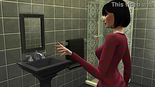 Japanese stepmom seduces stepson after catching him masturbating hard