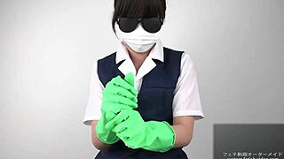 handjob with latex gloves feels amazing