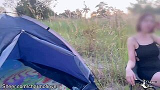 Outdoor Sex on a Camping Trip with Girlfriend - Wow!