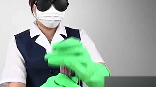 handjob with latex gloves feels amazing