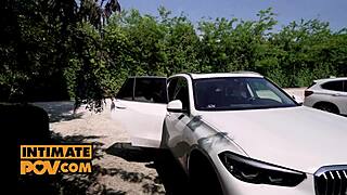 Pov outdoor reunion with girlfriend veronica leal