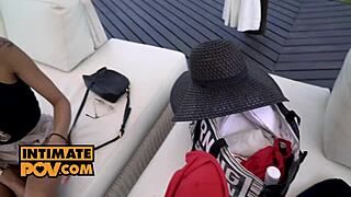 Pov outdoor reunion with girlfriend veronica leal