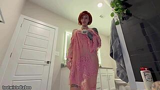 Oh My God! Step Mom Sits on Cock in Bubble Bath, Making Step Son Explode!