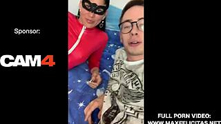 Cam4: Max Felicitas fucks Italian webcam girl Fragile7883 with pussy piercing, cumming in her mouth and on her tongue