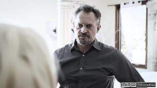 Spanking me, daddy, got you hard with teen pussy play