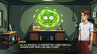 Portal Porn Demoniums Parody Hentai Game Ep 3 with Morty's Sister.