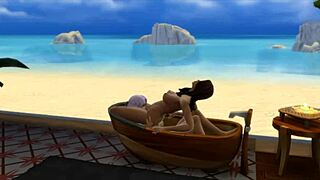 seraphina fucks neighbor in bathroom and beach scenes!