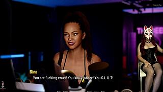 in tales from the deep, eve does a striptease in public.