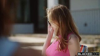 Violet Myers experiences her first gangbang with 8 BBCs.