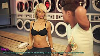 a wife and stepmother play a game together