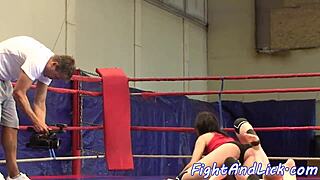 Babe Anally Fingered By Beautiful Lesbian In Wrestling