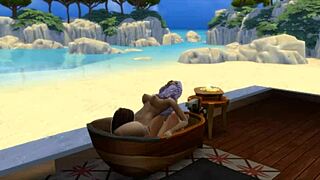 seraphina fucks neighbor in bathroom and beach scenes!