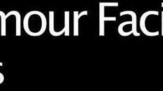 HOT HOTTIE RECEIVES FACIAL CUMSHOT, GULPING ALL THE LOVE JUICE WHILE SWAPPING CUM ORALLY