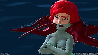 Masterdan persembahkan puteri duyung kecil 18+ hisap batang di Aquatica Erotica