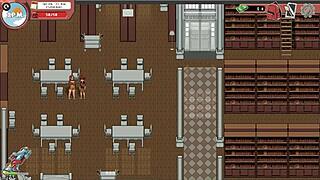 i give a nerdy girl a public handjob in the library for spooky milk life