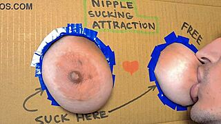 Tak boleh berhenti hisap tetek besar semulajadi puting gede