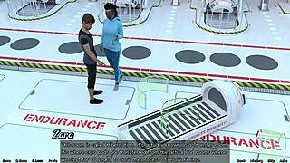 Red haired step sister showers in Stranded in Space 7 with huge tits 😍