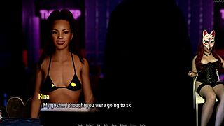 in tales from the deep, eve does a striptease in public.