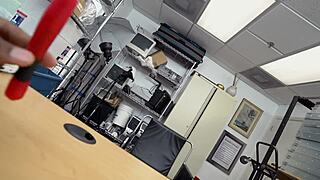 teen blows on director big black cock before being drilled hard