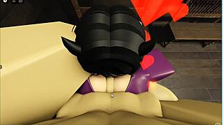 roblox slut gets bent over and pounded hard in a secluded cabin scene