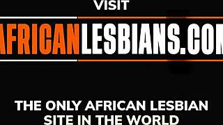 african lesbians flirt in taxi before bedroom pussy licking
