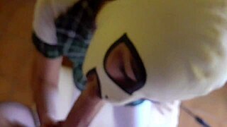 Laura's Rough Deepthroat Facial on Heels