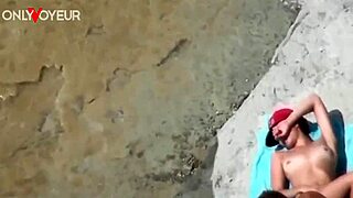 Super Horny Teen With Tan Lines Masturbates Wet Pussy On Nude Beach