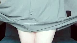 Sissy Crossdresser in Sexy Dress Shows Big Ass as White Gay Boy Model