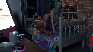 Cam girl, reverse cowgirl anal in 3D porn, wanna watch?