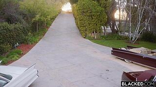 Violet Myers experiences her first gangbang with 8 BBCs.