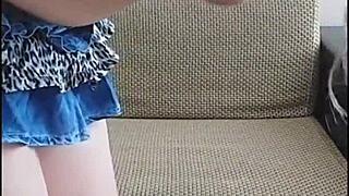 Sissy Crossdresser in Sexy Dress Shows Big Ass as White Gay Boy Model