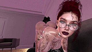 Second life black man fucks redhead white woman on her couch